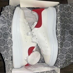 Alexander McQueen White and Red Sneakers